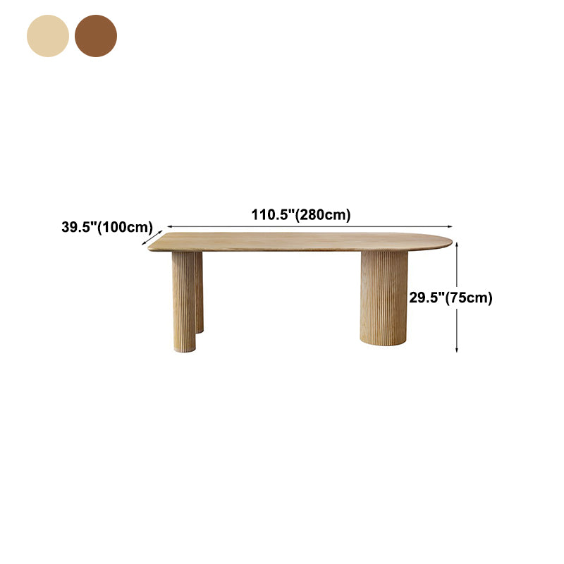 Free Form Pine Wood Table for Restaurant Modern Dining Table with 3 Legs Clearhalo 'Dining Tables & Seating' 'Dining Tables' 'dining_table' 'furn' 'furn_dining_table' 'Furniture' 'furniture_dining_table' 'Kitchen & Dining Furniture' 'kitchen' 'kitchen_dining_table' 4731481