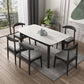 Stone Rectangle Dining Table Mid-Century Modern Dining Table with 4 Legs White Without Chairs Clearhalo 'Dining Tables & Seating' 'Dining Tables' 'dining_table' 'furn' 'furn_dining_table' 'Furniture' 'furniture_dining_table' 'Kitchen & Dining Furniture' 'kitchen' 'kitchen_dining_table' 4731506