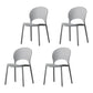Contemporary Stacking Open Side Chair Matte Finish Home Dining Chair Grey 4 Piece Set Clearhalo 'Dining Chairs' 'Dining Tables & Seating' 'dining_chair' 'furn' 'furn_dining_chair' 'Furniture' 'furniture_dining_chair' 'Kitchen & Dining Furniture' 4731527