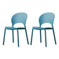 Contemporary Stacking Open Side Chair Matte Finish Home Dining Chair Peacock Blue 2 Piece Set Clearhalo 'Dining Chairs' 'Dining Tables & Seating' 'dining_chair' 'furn' 'furn_dining_chair' 'Furniture' 'furniture_dining_chair' 'Kitchen & Dining Furniture' 4731530