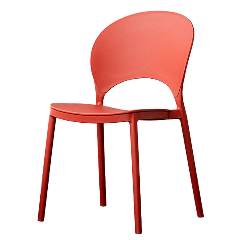 Contemporary Stacking Open Side Chair Matte Finish Home Dining Chair Clearhalo 'Dining Chairs' 'Dining Tables & Seating' 'dining_chair' 'furn' 'furn_dining_chair' 'Furniture' 'furniture_dining_chair' 'Kitchen & Dining Furniture' 4731531