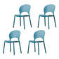Contemporary Stacking Open Side Chair Matte Finish Home Dining Chair Peacock Blue 4 Piece Set Clearhalo 'Dining Chairs' 'Dining Tables & Seating' 'dining_chair' 'furn' 'furn_dining_chair' 'Furniture' 'furniture_dining_chair' 'Kitchen & Dining Furniture' 4731532