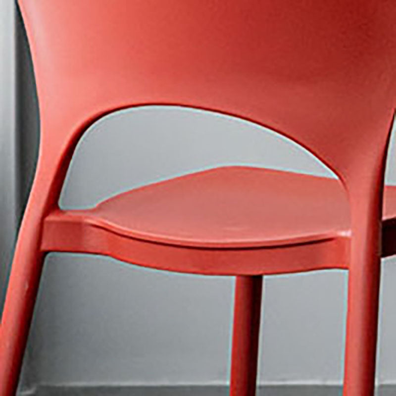 Contemporary Stacking Open Side Chair Matte Finish Home Dining Chair Clearhalo 'Dining Chairs' 'Dining Tables & Seating' 'dining_chair' 'furn' 'furn_dining_chair' 'Furniture' 'furniture_dining_chair' 'Kitchen & Dining Furniture' 4731537