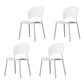 Contemporary Stacking Open Side Chair Matte Finish Home Dining Chair White 4 Piece Set Clearhalo 'Dining Chairs' 'Dining Tables & Seating' 'dining_chair' 'furn' 'furn_dining_chair' 'Furniture' 'furniture_dining_chair' 'Kitchen & Dining Furniture' 4731545