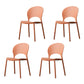 Contemporary Stacking Open Side Chair Matte Finish Home Dining Chair Orange 4 Piece Set Clearhalo 'Dining Chairs' 'Dining Tables & Seating' 'dining_chair' 'furn' 'furn_dining_chair' 'Furniture' 'furniture_dining_chair' 'Kitchen & Dining Furniture' 4731552