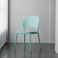Contemporary Stacking Open Side Chair Matte Finish Home Dining Chair Turquoise 1 Piece Clearhalo 'Dining Chairs' 'Dining Tables & Seating' 'dining_chair' 'furn' 'furn_dining_chair' 'Furniture' 'furniture_dining_chair' 'Kitchen & Dining Furniture' 4731556