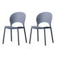 Contemporary Stacking Open Side Chair Matte Finish Home Dining Chair Airy Blue 2 Piece Set Clearhalo 'Dining Chairs' 'Dining Tables & Seating' 'dining_chair' 'furn' 'furn_dining_chair' 'Furniture' 'furniture_dining_chair' 'Kitchen & Dining Furniture' 4731563