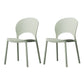 Contemporary Stacking Open Side Chair Matte Finish Home Dining Chair Light Green 2 Piece Set Clearhalo 'Dining Chairs' 'Dining Tables & Seating' 'dining_chair' 'furn' 'furn_dining_chair' 'Furniture' 'furniture_dining_chair' 'Kitchen & Dining Furniture' 4731566