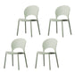 Contemporary Stacking Open Side Chair Matte Finish Home Dining Chair Light Green 4 Piece Set Clearhalo 'Dining Chairs' 'Dining Tables & Seating' 'dining_chair' 'furn' 'furn_dining_chair' 'Furniture' 'furniture_dining_chair' 'Kitchen & Dining Furniture' 4731567