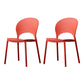 Contemporary Stacking Open Side Chair Matte Finish Home Dining Chair Red 2 Piece Set Clearhalo 'Dining Chairs' 'Dining Tables & Seating' 'dining_chair' 'furn' 'furn_dining_chair' 'Furniture' 'furniture_dining_chair' 'Kitchen & Dining Furniture' 4731572