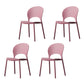 Contemporary Stacking Open Side Chair Matte Finish Home Dining Chair Purple 4 Piece Set Clearhalo 'Dining Chairs' 'Dining Tables & Seating' 'dining_chair' 'furn' 'furn_dining_chair' 'Furniture' 'furniture_dining_chair' 'Kitchen & Dining Furniture' 4731576