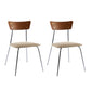 Industrial Style Open Back Side Chair Faux Leather Side Chair Grey 2 Piece Set Silver Clearhalo 'Dining Chairs' 'Dining Tables & Seating' 'dining_chair' 'furn' 'furn_dining_chair' 'Furniture' 'furniture_dining_chair' 'Kitchen & Dining Furniture' 4731601