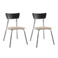 Industrial Style Open Back Side Chair Faux Leather Side Chair Grey 2 Piece Set Black Clearhalo 'Dining Chairs' 'Dining Tables & Seating' 'dining_chair' 'furn' 'furn_dining_chair' 'Furniture' 'furniture_dining_chair' 'Kitchen & Dining Furniture' 4731612