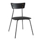 Industrial Style Open Back Side Chair Faux Leather Side Chair Black 1 Piece Black Clearhalo 'Dining Chairs' 'Dining Tables & Seating' 'dining_chair' 'furn' 'furn_dining_chair' 'Furniture' 'furniture_dining_chair' 'Kitchen & Dining Furniture' 4731617