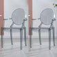 Scandinavian Arm Plastic Side Chairs for Home Open Back Side Chair Smoke Gray Set of 2 Clearhalo 'Dining Chairs' 'Dining Tables & Seating' 'dining_chair' 'Furniture' 'furniture_dining_chair' 'Kitchen & Dining Furniture' 4731623