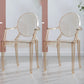 Scandinavian Arm Plastic Side Chairs for Home Open Back Side Chair Amber Set of 2 Clearhalo 'Dining Chairs' 'Dining Tables & Seating' 'dining_chair' 'Furniture' 'furniture_dining_chair' 'Kitchen & Dining Furniture' 4731629