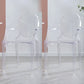 Scandinavian Arm Plastic Side Chairs for Home Open Back Side Chair Clear Set of 2 Clearhalo 'Dining Chairs' 'Dining Tables & Seating' 'dining_chair' 'Furniture' 'furniture_dining_chair' 'Kitchen & Dining Furniture' 4731635