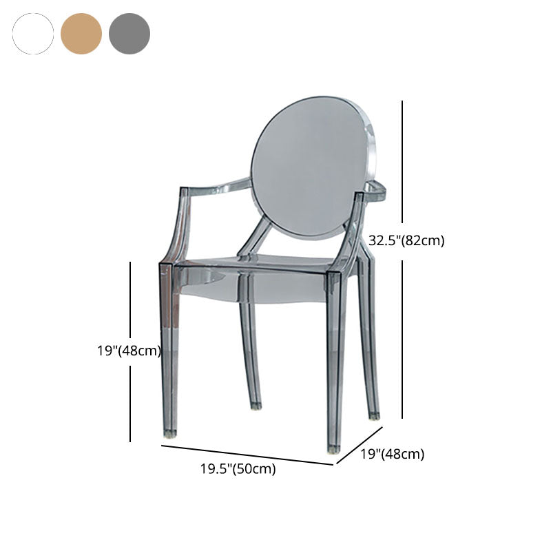 Scandinavian Arm Plastic Side Chairs for Home Open Back Side Chair Clearhalo 'Dining Chairs' 'Dining Tables & Seating' 'dining_chair' 'Furniture' 'furniture_dining_chair' 'Kitchen & Dining Furniture' 4731638