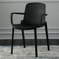 Modern Plastic Home Arm Chair Matte Finish Solid Back Dining Chair Black 1 Piece Clearhalo 'Dining Chairs' 'Dining Tables & Seating' 'dining_chair' 'furn' 'furn_dining_chair' 'Furniture' 'furniture_dining_chair' 'Kitchen & Dining Furniture' 4731669