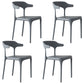 Contemporary Style Stackable Chairs Dining Armless Chairs with Plastic Legs Grey 4 Piece Set Clearhalo 'Dining Chairs' 'Dining Tables & Seating' 'dining_chair' 'furn' 'furn_dining_chair' 'Furniture' 'furniture_dining_chair' 'Kitchen & Dining Furniture' 4731695