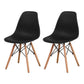 Modern Plastic Home Side Chair Matte Finish Solid Back Dining Chair Black Set of 2 Clearhalo 'Dining Chairs' 'Dining Tables & Seating' 'dining_chair' 'Furniture' 'furniture_dining_chair' 'Kitchen & Dining Furniture' 4731713