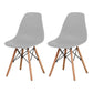 Modern Plastic Home Side Chair Matte Finish Solid Back Dining Chair Grey Set of 2 Clearhalo 'Dining Chairs' 'Dining Tables & Seating' 'dining_chair' 'Furniture' 'furniture_dining_chair' 'Kitchen & Dining Furniture' 4731715