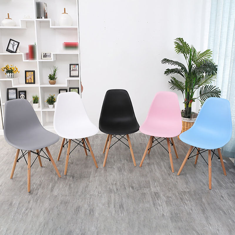 Modern Plastic Home Side Chair Matte Finish Solid Back Dining Chair Clearhalo 'Dining Chairs' 'Dining Tables & Seating' 'dining_chair' 'Furniture' 'furniture_dining_chair' 'Kitchen & Dining Furniture' 4731721