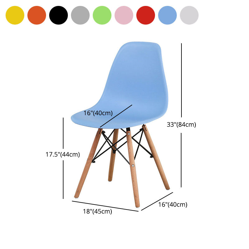 Modern Plastic Home Side Chair Matte Finish Solid Back Dining Chair Clearhalo 'Dining Chairs' 'Dining Tables & Seating' 'dining_chair' 'Furniture' 'furniture_dining_chair' 'Kitchen & Dining Furniture' 4731723