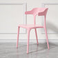 Modern Plastic Home Arm Chair Matte Finish Open Dining Chair Pink 1 Piece Clearhalo 'Dining Chairs' 'Dining Tables & Seating' 'dining_chair' 'furn' 'furn_dining_chair' 'Furniture' 'furniture_dining_chair' 'Kitchen & Dining Furniture' 4731725