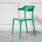 Modern Plastic Home Arm Chair Matte Finish Open Dining Chair Green 1 Piece Clearhalo 'Dining Chairs' 'Dining Tables & Seating' 'dining_chair' 'furn' 'furn_dining_chair' 'Furniture' 'furniture_dining_chair' 'Kitchen & Dining Furniture' 4731748
