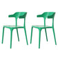 Modern Plastic Home Arm Chair Matte Finish Open Dining Chair Green 2 Piece Set Clearhalo 'Dining Chairs' 'Dining Tables & Seating' 'dining_chair' 'furn' 'furn_dining_chair' 'Furniture' 'furniture_dining_chair' 'Kitchen & Dining Furniture' 4731749