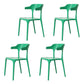 Modern Plastic Home Arm Chair Matte Finish Open Dining Chair Green 4 Piece Set Clearhalo 'Dining Chairs' 'Dining Tables & Seating' 'dining_chair' 'furn' 'furn_dining_chair' 'Furniture' 'furniture_dining_chair' 'Kitchen & Dining Furniture' 4731750