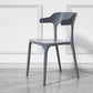 Modern Plastic Home Arm Chair Matte Finish Open Dining Chair Grey 1 Piece Clearhalo 'Dining Chairs' 'Dining Tables & Seating' 'dining_chair' 'furn' 'furn_dining_chair' 'Furniture' 'furniture_dining_chair' 'Kitchen & Dining Furniture' 4731760