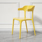 Modern Plastic Home Arm Chair Matte Finish Open Dining Chair Lemon Yellow 1 Piece Clearhalo 'Dining Chairs' 'Dining Tables & Seating' 'dining_chair' 'furn' 'furn_dining_chair' 'Furniture' 'furniture_dining_chair' 'Kitchen & Dining Furniture' 4731763