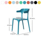 Modern Plastic Home Arm Chair Matte Finish Open Dining Chair Clearhalo 'Dining Chairs' 'Dining Tables & Seating' 'dining_chair' 'furn' 'furn_dining_chair' 'Furniture' 'furniture_dining_chair' 'Kitchen & Dining Furniture' 4731766