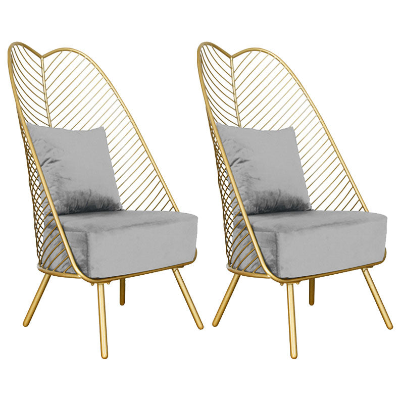 Scandinavian Style Upholstered Side Chairs Open Back Side Chair Grey 2 Piece Set Clearhalo 'Dining Chairs' 'Dining Tables & Seating' 'dining_chair' 'furn' 'furn_dining_chair' 'Furniture' 'furniture_dining_chair' 'Kitchen & Dining Furniture' 4731769