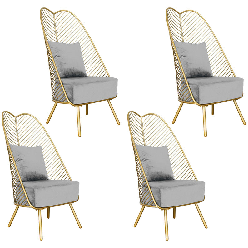 Scandinavian Style Upholstered Side Chairs Open Back Side Chair Grey 4 Piece Set Clearhalo 'Dining Chairs' 'Dining Tables & Seating' 'dining_chair' 'furn' 'furn_dining_chair' 'Furniture' 'furniture_dining_chair' 'Kitchen & Dining Furniture' 4731771