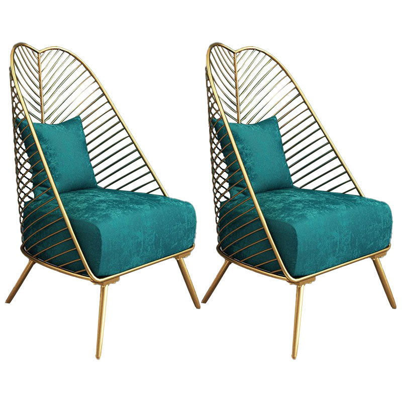 Scandinavian Style Upholstered Side Chairs Open Back Side Chair Peacock Blue 2 Piece Set Clearhalo 'Dining Chairs' 'Dining Tables & Seating' 'dining_chair' 'furn' 'furn_dining_chair' 'Furniture' 'furniture_dining_chair' 'Kitchen & Dining Furniture' 4731775