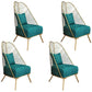 Scandinavian Style Upholstered Side Chairs Open Back Side Chair Peacock Blue 4 Piece Set Clearhalo 'Dining Chairs' 'Dining Tables & Seating' 'dining_chair' 'furn' 'furn_dining_chair' 'Furniture' 'furniture_dining_chair' 'Kitchen & Dining Furniture' 4731777