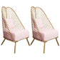 Scandinavian Style Upholstered Side Chairs Open Back Side Chair Pink 2 Piece Set Clearhalo 'Dining Chairs' 'Dining Tables & Seating' 'dining_chair' 'furn' 'furn_dining_chair' 'Furniture' 'furniture_dining_chair' 'Kitchen & Dining Furniture' 4731782