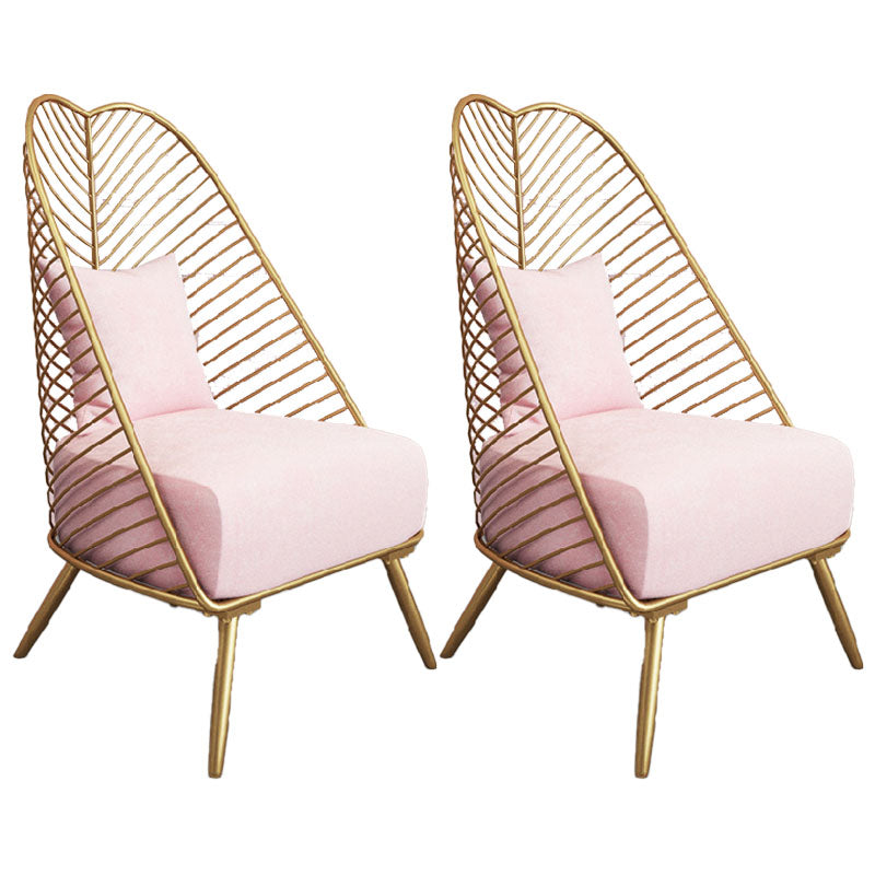Scandinavian Style Upholstered Side Chairs Open Back Side Chair Pink 2 Piece Set Clearhalo 'Dining Chairs' 'Dining Tables & Seating' 'dining_chair' 'furn' 'furn_dining_chair' 'Furniture' 'furniture_dining_chair' 'Kitchen & Dining Furniture' 4731782