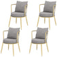 Scandinavian Upholstered Linen Fabric Dining Chair Open Back Side Chair Silver Gray 4 Piece Set Clearhalo 'Dining Chairs' 'Dining Tables & Seating' 'dining_chair' 'furn' 'furn_dining_chair' 'Furniture' 'furniture_dining_chair' 'Kitchen & Dining Furniture' 4731797