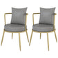 Scandinavian Upholstered Linen Fabric Dining Chair Open Back Side Chair Grey 2 Piece Set Clearhalo 'Dining Chairs' 'Dining Tables & Seating' 'dining_chair' 'furn' 'furn_dining_chair' 'Furniture' 'furniture_dining_chair' 'Kitchen & Dining Furniture' 4731802