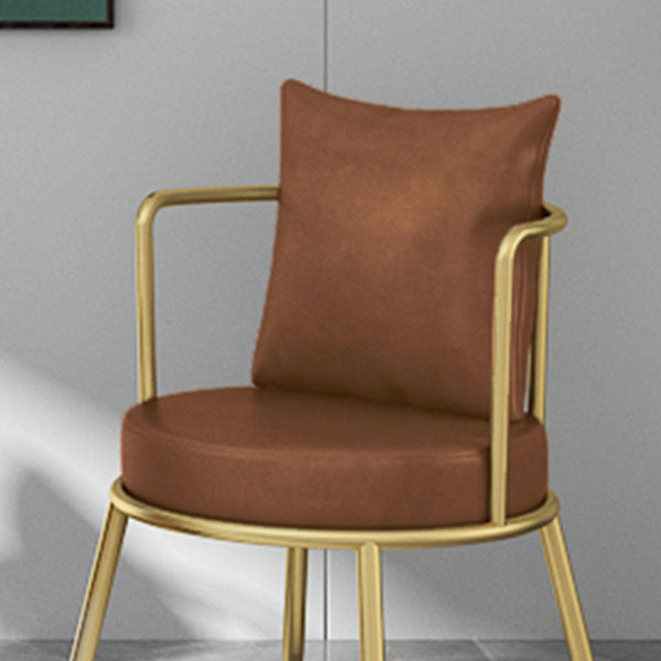 Scandinavian Upholstered Linen Fabric Dining Chair Open Back Side Chair Clearhalo 'Dining Chairs' 'Dining Tables & Seating' 'dining_chair' 'furn' 'furn_dining_chair' 'Furniture' 'furniture_dining_chair' 'Kitchen & Dining Furniture' 4731803