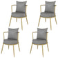 Scandinavian Upholstered Linen Fabric Dining Chair Open Back Side Chair Grey 4 Piece Set Clearhalo 'Dining Chairs' 'Dining Tables & Seating' 'dining_chair' 'furn' 'furn_dining_chair' 'Furniture' 'furniture_dining_chair' 'Kitchen & Dining Furniture' 4731804