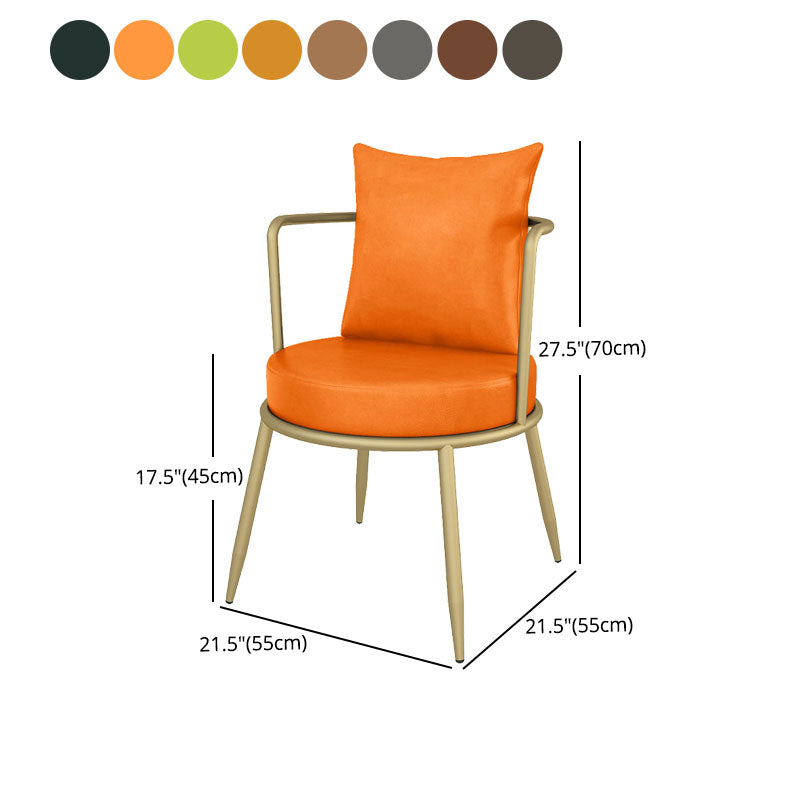 Scandinavian Upholstered Linen Fabric Dining Chair Open Back Side Chair Clearhalo 'Dining Chairs' 'Dining Tables & Seating' 'dining_chair' 'furn' 'furn_dining_chair' 'Furniture' 'furniture_dining_chair' 'Kitchen & Dining Furniture' 4731809