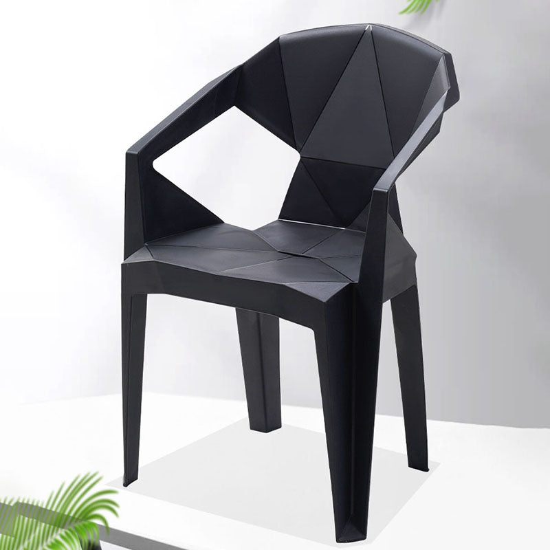 Contemporary Style Stackable Chair Dining Arm Chair with Plastic Legs Clearhalo 'Dining Chairs' 'Dining Tables & Seating' 'dining_chair' 'furn' 'furn_dining_chair' 'Furniture' 'furniture_dining_chair' 'Kitchen & Dining Furniture' 4731829