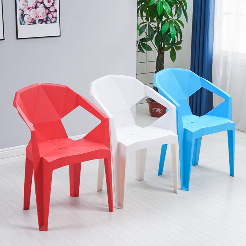 Contemporary Style Stackable Chair Dining Arm Chair with Plastic Legs Clearhalo 'Dining Chairs' 'Dining Tables & Seating' 'dining_chair' 'furn' 'furn_dining_chair' 'Furniture' 'furniture_dining_chair' 'Kitchen & Dining Furniture' 4731830