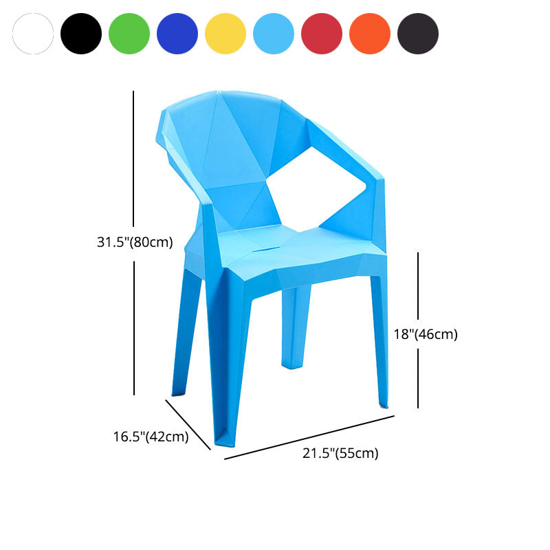 Contemporary Style Stackable Chair Dining Arm Chair with Plastic Legs Clearhalo 'Dining Chairs' 'Dining Tables & Seating' 'dining_chair' 'furn' 'furn_dining_chair' 'Furniture' 'furniture_dining_chair' 'Kitchen & Dining Furniture' 4731832
