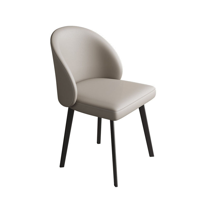 Contemporary Style Dining Chair Armless Chair with Metal Legs Clearhalo 'Dining Chairs' 'Dining Tables & Seating' 'dining_chair' 'furn' 'furn_dining_chair' 'Furniture' 'furniture_dining_chair' 'Kitchen & Dining Furniture' 4731841